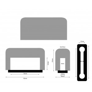 Plopkap voor iPhone Plus / XR / XS MAX / Iphone 11/ Iphone 15 plus - zwart geflockt