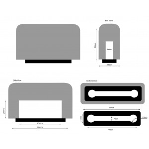Plopkap SWS voor Samsung Galaxy, IPhone X / XS / 11 PRO/ 12/ 12 Pro / 12 Mini / SE / Iphone 15 -  zwart geflockt